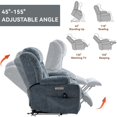 thumbnail image 5 of LEGAHOME Lift Recliner, Electric Power Recliner Chair with Heat Therapy and Massage, Fabric Lift Chair with Cup Holders, USB Port and Side Pocket, Wide Seat Recliner Sofa for Big and Tall, Blue, 5 of 11