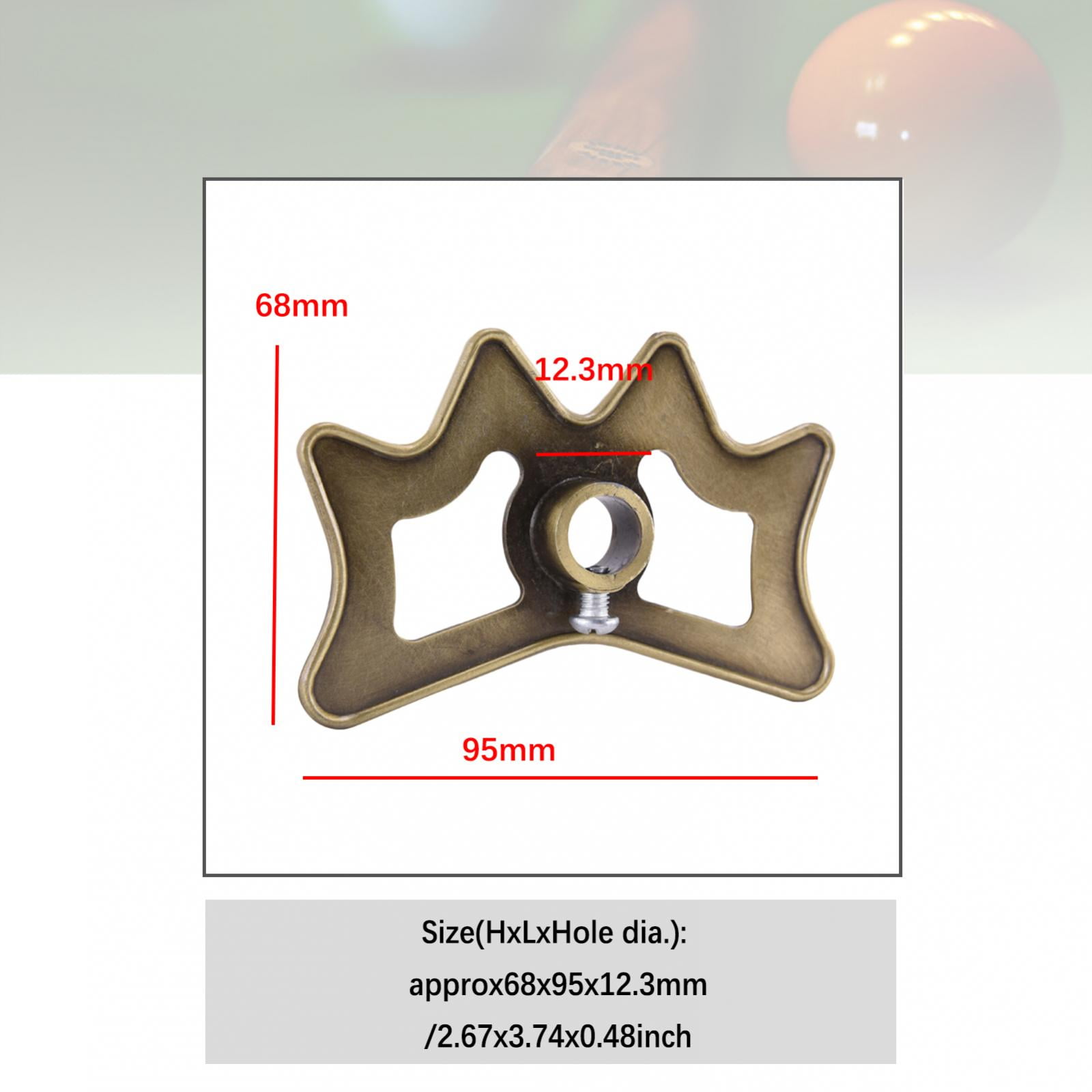 Pool Snooker Billiards Table Stick Cue Bridge Head Brass Crown Holder Rest 95MM Pool Snooker Billiards Table Stick Cue Bridge Head Brass Crown Holder Rest 95MM