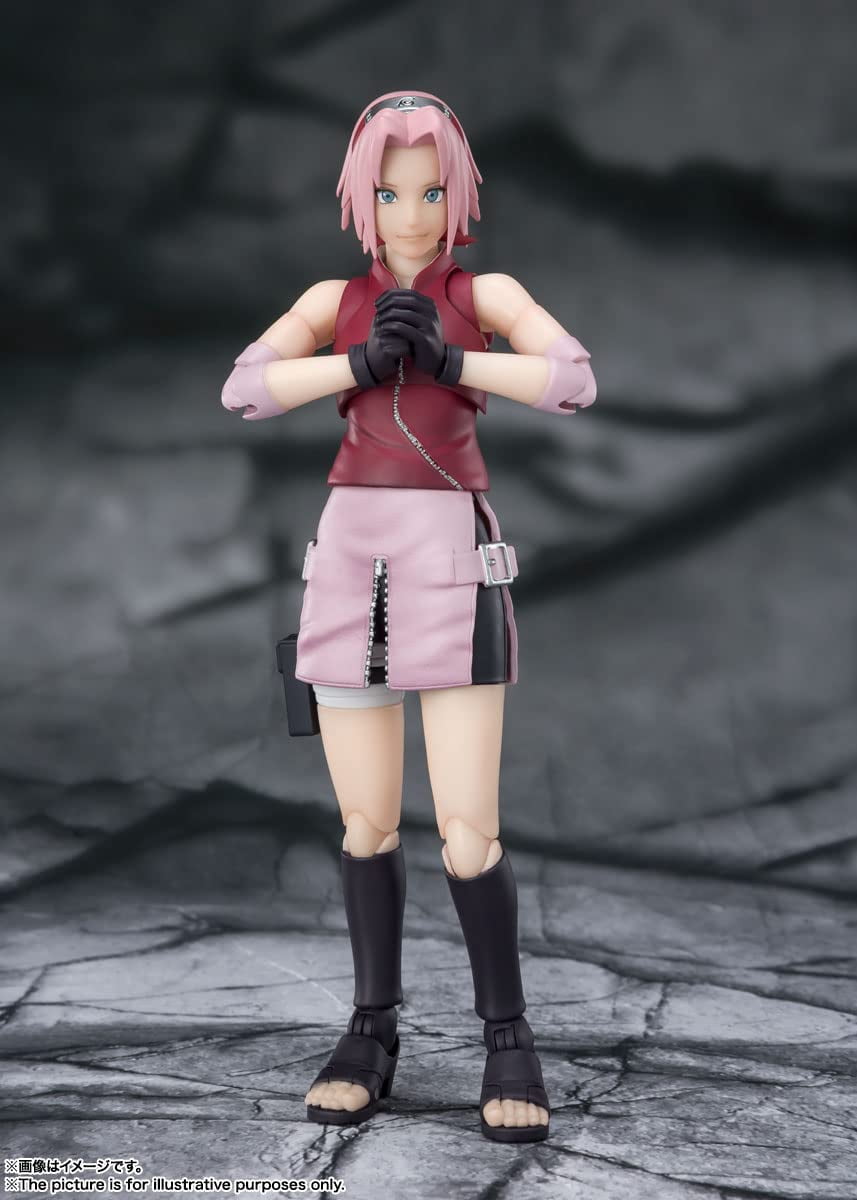 Tamashii Nations Naruto S.H. Sakura Haruno Action Figure, 5.31''