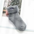 thumbnail image 3 of Fgnfyis Women Solid Thickened Velvet Warm Socks Sleep Socks Extra Thick Snow Socks Cozy Fuzzy Floor Socks for Indoor Grey One Size, 3 of 4