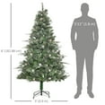 thumbnail image 3 of HOMCOM 6FT Artificial Snow Christmas Pine Tree Xmas Decoration w/ Pinecone, 3 of 10