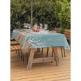 thumbnail image 3 of Outdoor Tablecloth with Umbrella Hole for Patio/Picnic/Party/Camping, Coastal Sea Horse Waterproof Table Cloth Rectangle Table Cover Washable, Summer Coral Ocean Vintage Wood (60"x 120"), 3 of 8