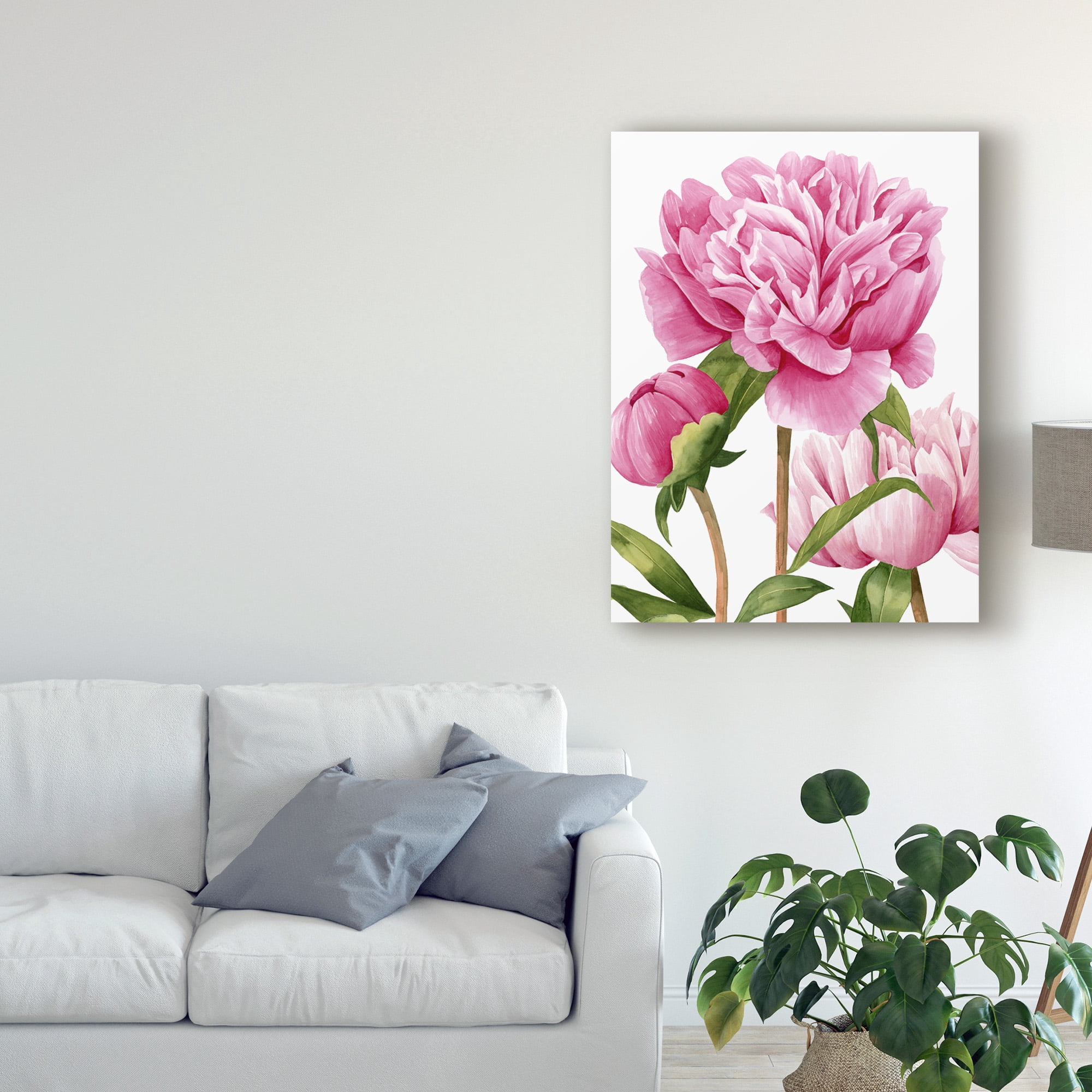 Trademark Fine Art 'Winsome Peonies II' Canvas Art by Grace Popp