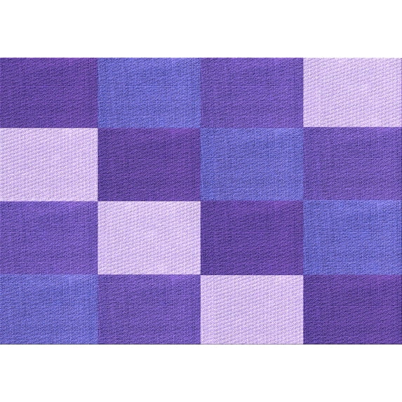 Ahgly Company Indoor Rectangle Patterned Purple Mimosa Purple Area Rugs, 6' x 9'