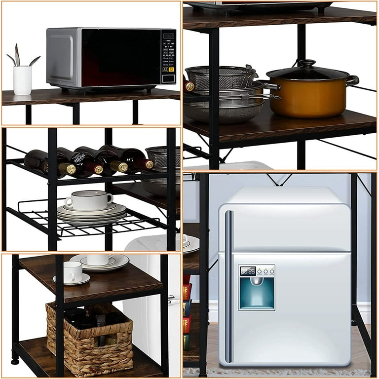 Kitchen storage rack, pull-out microwave oven, rice cooker, air fryer,  storage table, storage rack