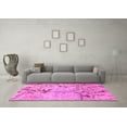 thumbnail image 3 of Ahgly Company Indoor Round Abstract Pink Modern Area Rugs, 5' Round, 3 of 4