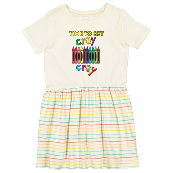 Inktastic Time to Get Cray Cray Crayons Humor Girls Toddler Dress