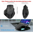 thumbnail image 2 of Large Wireless Mouse for Big Hands, X-31 Cordless Ergo Computer Mouse, 6 Buttons, 5-Level 4800 DPI, 18 Months Battery Life, for Laptop, PC, Chromebook (Black), 2 of 4