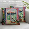 thumbnail image 3 of Creowell Boats Water Potted Plant Pillow Cases with Zipper Home Decor Square Throw Pillow Cover 1PC 22x22in, 3 of 5