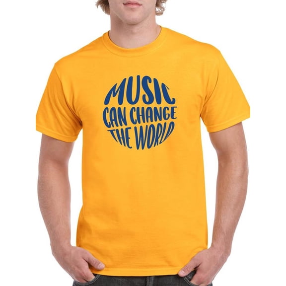 Music Can Change The World T-Shirt Men -Smartprints Designs, Male Large