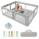 thumbnail image 1 of Corral para Bebe,Corralito para Bebe Extra Grande de 200x160 cm, Corral Bebe con Malla Transpirable, Interior y Exterior Parque de Juegos Bebe Incluye 50 Bolas de Océano, 4 Anillas-Gris claro, 1 of 7