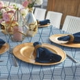 thumbnail image 3 of Oval Tablecloth Blue Striped Tablecloth, Modern Oval Tablecloth, Geometric Tablecloth, Indoor/Outdoor Waterproof Wrinkle Free Durable Tablecloth for Oval Tables 60 X 84 Inch, 3 of 6