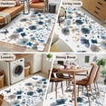 thumbnail image 6 of Gray Blue Flowers 3'x5' Washable Rug, Watercolor Floral Butterflies Spring Non-Slip Area Rugs for Entryway Kitchen Classroom, StainResistant Dorm Throw Carpet, Low Pile Soft Indoor Floor Mat, 6 of 9