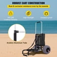 thumbnail image 5 of VEVOR Beach Carts for Sand Cargo Deck TPU Balloon Wheels 165LBS Loading Folding Sand Cart Adjustable Height Black, 5 of 5