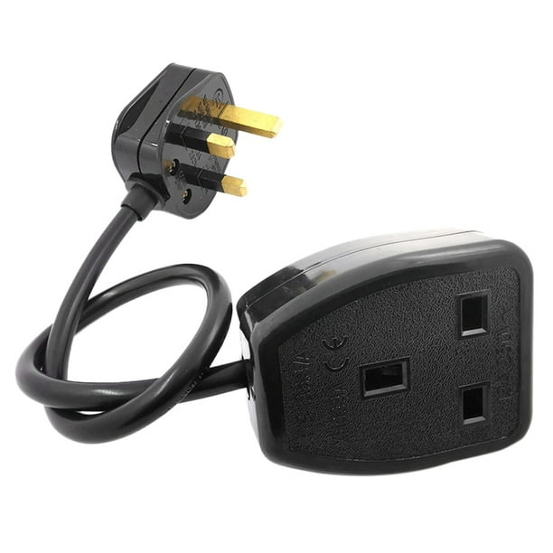 UK 3 Prong Extension Power Cord,IEC UK Male Plug to Female Outlet Socket  HongKong Power Cable Extented(UK Plug,0.6M) 