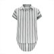 thumbnail image 3 of Camisas de Manga Corta para las Mujeres Casual Turndown Collar Blusa, Top de Moda Básica para Uso Diario Y Casero, 3 of 8