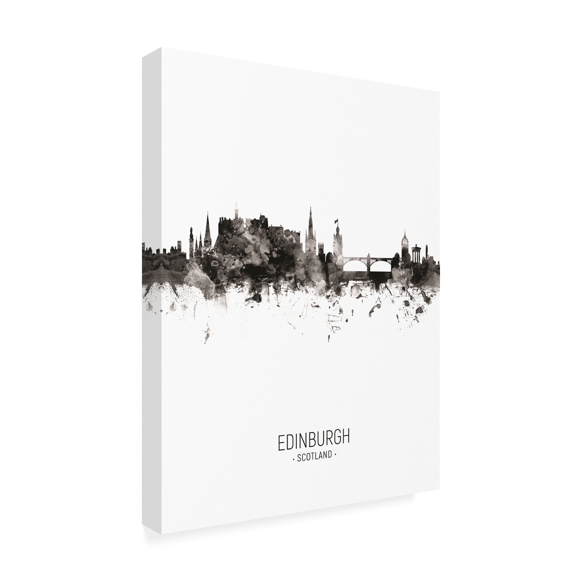 Trademark Fine Art 'Edinburgh Scotland Skyline Portrait II' Canvas Art by Michael Tompsett
