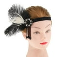 thumbnail image 4 of Cinta Para La Cabeza Gloria De año 20 Gran Con Accesorios Para El Cabello Con Plumas, 4 of 9