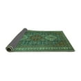 thumbnail image 2 of Ahgly Company Indoor Square Persian Turquoise Blue Traditional Area Rugs, 3' Square, 2 of 4