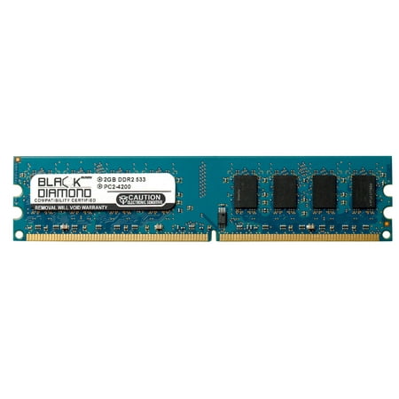 533 Pc2 4200 Desktop Memory 2GB Memory RAM for Dell OptiPlex 320 Desktop, 320 Mini Tower, 740 Desktop, 740 Mini Tower, 745 Desktop 240pin PC2-4200 533MHz DDR2 DIMM Black Diamond Memory Module Upgrade ()