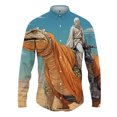 thumbnail image 3 of Camisa de solapa estilo Harajuku para hombre con estampado 3D, camisas casuales de moda para hombre y mujer, camisas de manga larga con botones, ropa de calle de gran tamaño unisex, 3 of 5