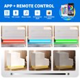 thumbnail image 6 of Dextrus 2-Pack Modern L-Shaped Nightstand with 2 Drawers, Adjustable RGB LED Light, High Gloss, 21.6", 6 of 10