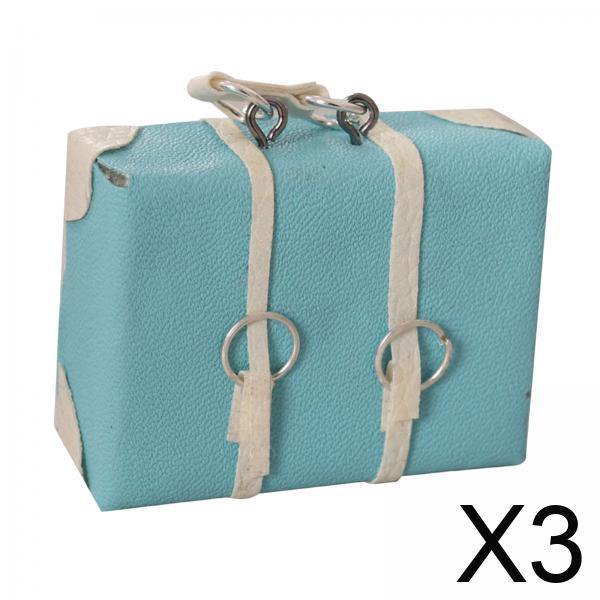 Caja de Equipaje para Casa de Muñecas en Miniatura Baoblaze Decoración para Dormitorio 3x1/12 Color Azul