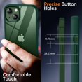 thumbnail image 5 of Shockproof Clear Case for iPhone 13, [Not Yellowing] [10FT Military Drop Protection] Hard Clear Back Four Corner Airbags Drop Protection Phone Cover, 6.1 inch, Green, 5 of 7