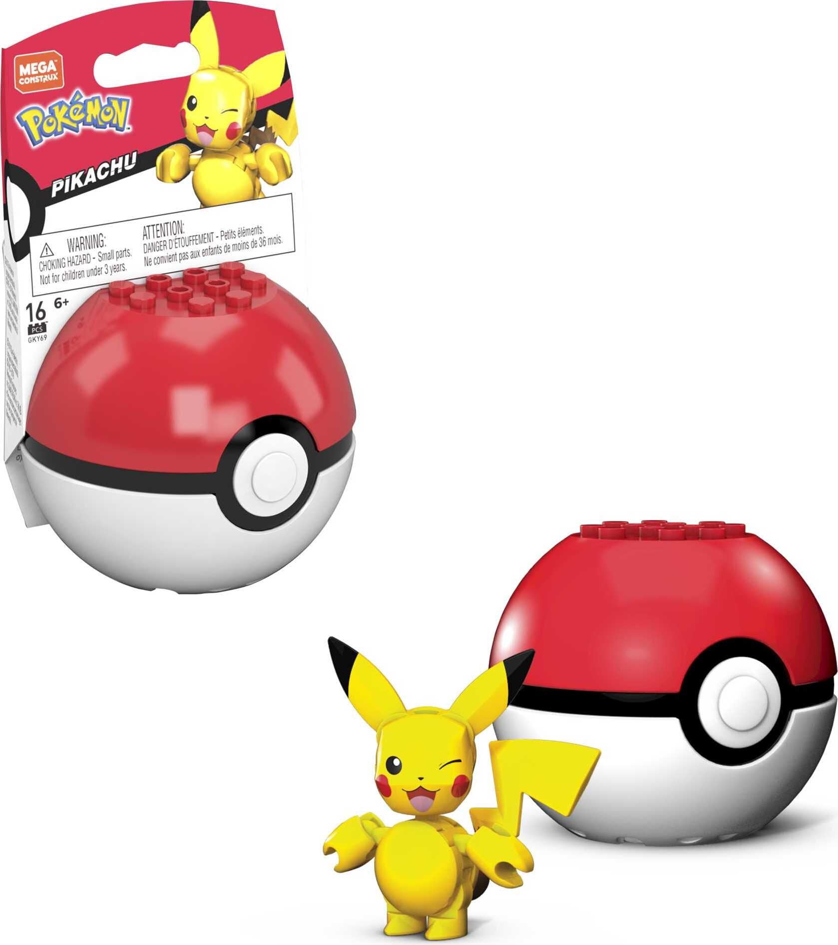  MEGA Pokémon Action Figures Building Toys, Poké Ball Pack with  Pikachu, Magikarp, Cubone, Zubat and 5 Different Poké Balls (  Exclusive) : Toys & Games