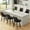 Black-leather, variant on LainTene 24" Counter Height Swivel Bar Stools Set of 6, Fabric Upholstered Counter Barstools with Solid Wood Legs and Backs for Kitchen Island, Home Bar