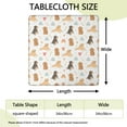 thumbnail image 2 of Dog Love Rainbow Square Fitted Tablecloth with Elastic Edge,Square Table Cover,Washable Elastic Table Cover for Home Kitchen Party Decor 34"x34", 2 of 6