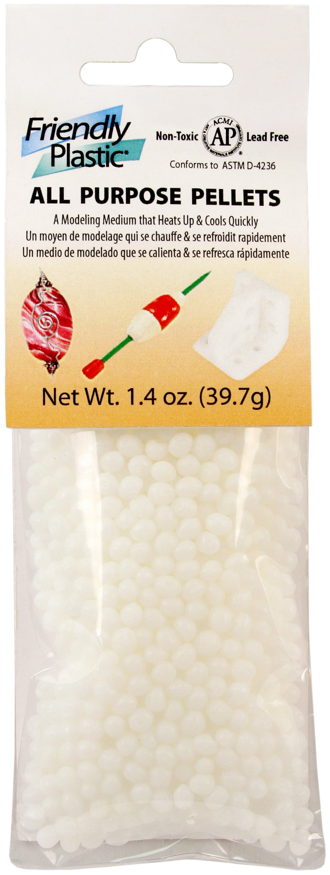 Friendly Plastic Pellets 1.4oz-Ivory - Walmart.com