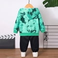 thumbnail image 6 of CAUYDY Newborn Coming Home Outfit for Boy 2T 3T 4T 5T Infant Long Sleeve Top Pants 2Pcs Matching Set 0 3 6 9 12 Months Baby Fall Winter Clothing Green for Sizes 9-12 Months, 6 of 9