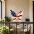 thumbnail image 4 of 4th of July Patriotic Butterfly Suncatcher, Acrylic Stained Glass Style Window Hanger, Red White Blue American Flag Decor for Independence Day-7.8In, 4 of 6