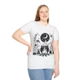 thumbnail image 5 of White and Black Beltane T-Shirt - Cauldron Over the Fire & Moon Design, 5 of 8