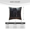thumbnail image 4 of Zufioo Gloomy Mansion Forest Scene Print Velvet Border Throw Pillow Cover, Zipper Throw Pillow Protector for Cushions Sofa Bedroom Home Decorations-18"x18", 4 of 8