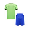 thumbnail image 2 of Hansber Kids Boys Basketball Soccer Jersey Tracksuit Quick Dry Athletic T-Shirt with Sports Shorts Set Summer Outfits Fluorescent Green 14, 2 of 5
