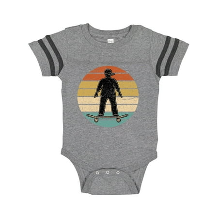 

Inktastic Skateboarding Retro Sunset Skateboarder Gift Baby Boy Bodysuit
