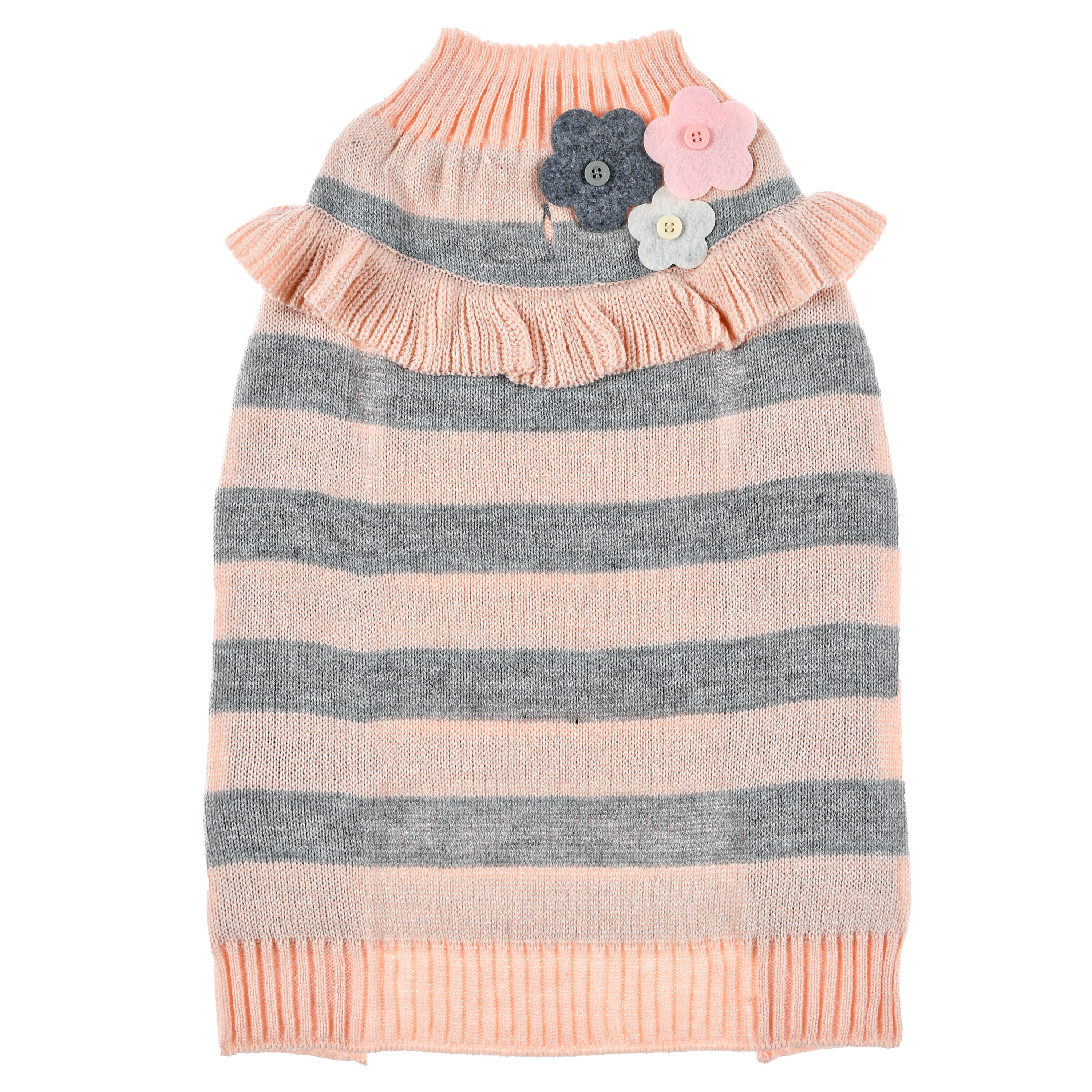 Vibrant Life Pink Wavy Dog Sweater, Large