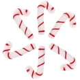 thumbnail image 2 of RENACLIPY 6Pcs White Plush Candy Cane Decorations for Christmas Holiday Decor Soft Wool Ornaments, 2 of 5
