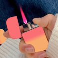 thumbnail image 6 of Windproof Lighter Outdoor, Dual Arc Electric Lighter Colorful gradient Lighter Rechargeable USB Lighter Flameless Plasma Lighter with Rhythmic Flashing Battery Indicator (Gradient), 6 of 6
