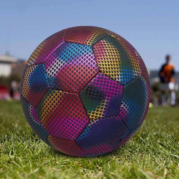 Balón de fútbol Flash tamaño 4/5 que brilla en la oscuridad con inflador para niños y adultos FLhrweasw Nuevo