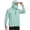 Mint Green, variant on Face Cover Sun Hoodie for Men Ice Silk Mesh Panel Long Sleeve Pullover with Zipper Pocket Breathable UV Protection Fishing Shirt White