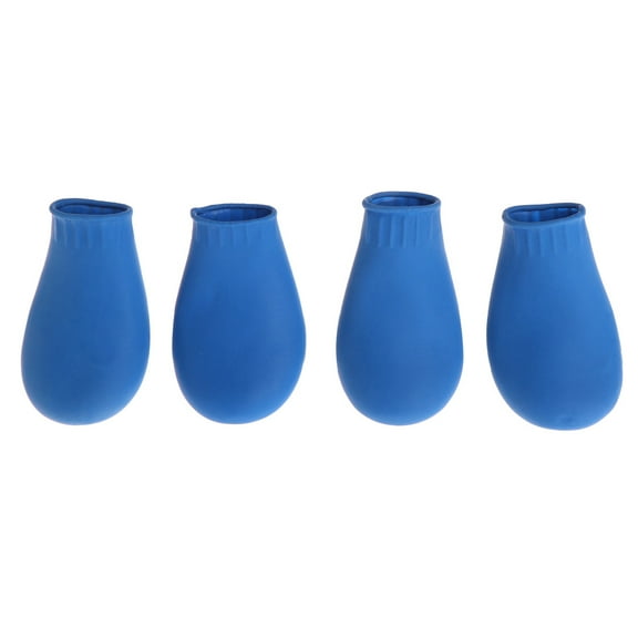 Acahhotxx Warm Boots, Pack of 4 Pet Dog Shoes Dog Pet Rubber Booties Protectors for Pet Dogs Puppy - Blue - S