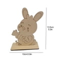 thumbnail image 3 of XunW Tree Ornaments Easter Wood Chips Pendant Unfinished Bunny Graffiti for Diy Craft 8Pcs, 3 of 9