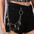 thumbnail image 3 of Goth Pants Chain for Women Men Punk Layered Jean Chains Gothic Pocket Chain for Women Hip Hop Waist Chain Charms, 3 of 16