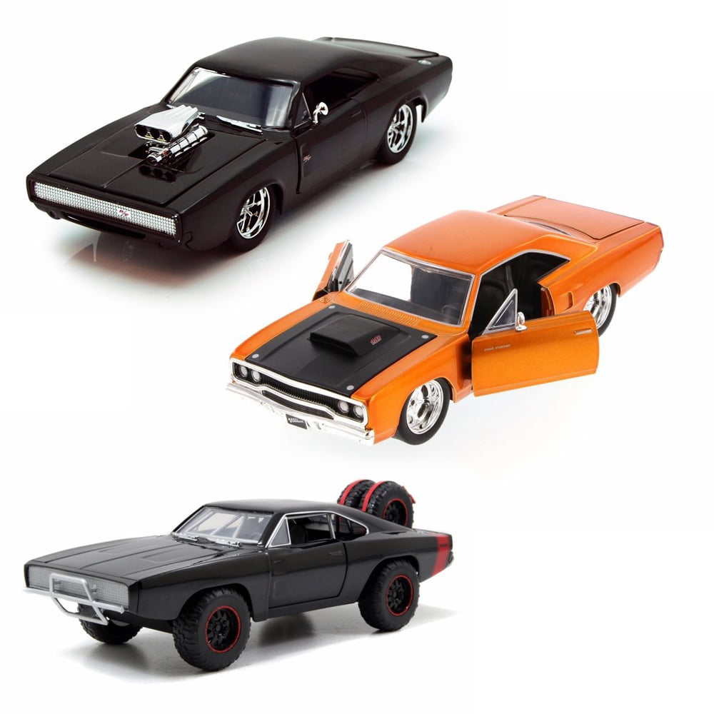Doms Fast And Furious Car Set 3 Set Of Three 124 Scale Diecast Model ...