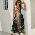 thumbnail image 2 of Planet Mars Mercury Jupiter Sleeveless Dress Woman Fashion Long Dresses Women's Summer Suit Dress 2025, 2 of 7