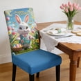 thumbnail image 5 of Antqov Easter Chair Covers Washable Bunny Eggs Chair Slipcovers Protector Removable Easter Dining Chair Covers for Party Holiday Kitchen Home Decorations, 5 of 6