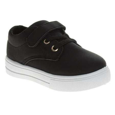 French Toast Boys' School Shoes Casual Sneakers Back to School .(Toddler/Little Kids)Black, Size: 6